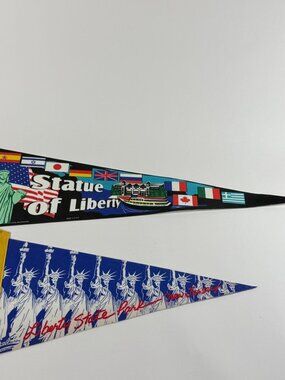 Statue Of Liberty & Liberty State Park Pennant Felt Multicolor City Merchandise